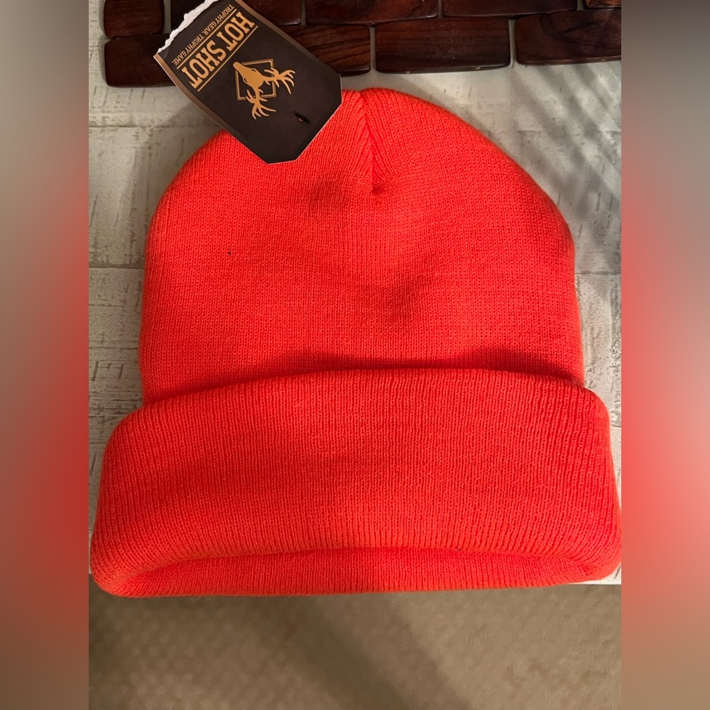 Man or woman orange hunting cap. Super warm